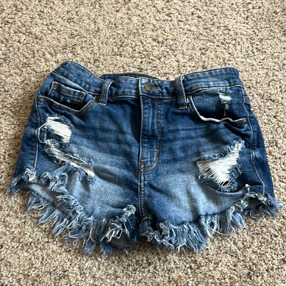high rise cut off jean shorts